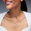 Thumbnail Image 2 of 1/10 CT. T.W. Lab-Grown Diamond Pavé Capricorn Beaded Frame Necklace Charm in 10K Gold (F/VS2)