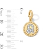 Thumbnail Image 3 of 1/15 CT. T.W. Lab-Grown Diamond Pavé Leo Beaded Frame Necklace Charm in 10K Gold (F/VS2)