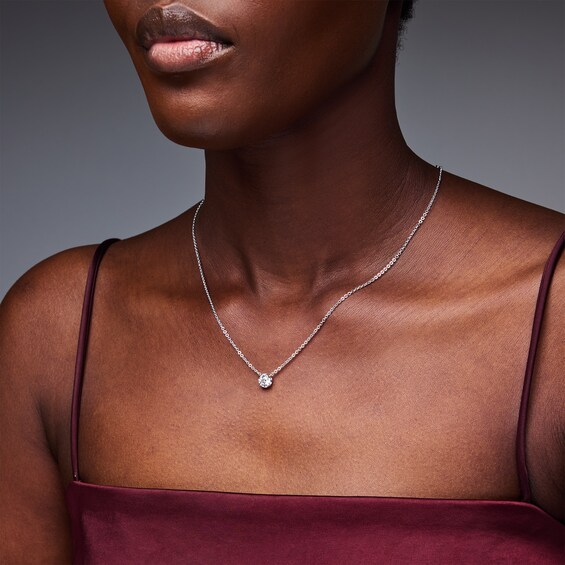 1/2 CT. T.w. Certified Lab-Grown Diamond Solitaire Necklace in Sterling Silver (F/Vs2) - 19"