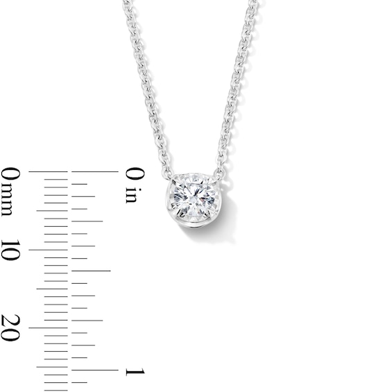 1/2 CT. T.w. Certified Lab-Grown Diamond Solitaire Necklace in Sterling Silver (F/Vs2) - 19"