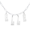 Thumbnail Image 1 of Sterling Silver Name Cutout Paper Clip Chain – 16″