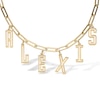 Thumbnail Image 3 of 14K Gold Plated Name Cutout Paper Clip Chain – 16″