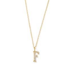 1/20 CT. T.W. Lab-Grown Diamond Letter “F” Initial Pendant in 10K Gold (F/VS2)