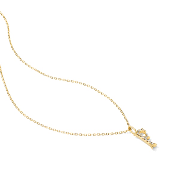 1/20 CT. T.w. Lab-Grown Diamond Letter “F” Initial Pendant in 10K Gold (F/Vs2)