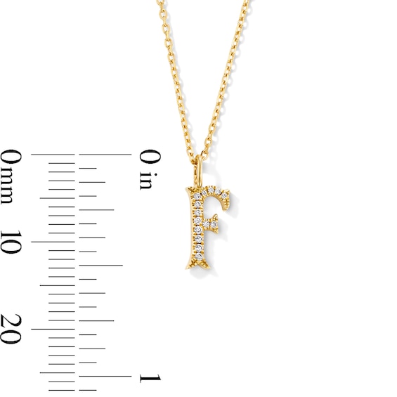 1/20 CT. T.w. Lab-Grown Diamond Letter “F” Initial Pendant in 10K Gold (F/Vs2)