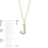 Thumbnail Image 5 of Lab-Grown Diamond-Accent Letter “J” Initial Pendant in 10K Gold (F/VS2)