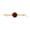 Thumbnail Image 1 of Garnet and Lab-Grown Diamond-Accent Stackable Ring in 10K Gold (F/VS2)