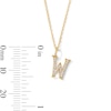 Thumbnail Image 5 of 1/15 CT. T.W. Lab-Grown Diamond Letter “W” Initial Pendant in 10K Gold (F/VS2)