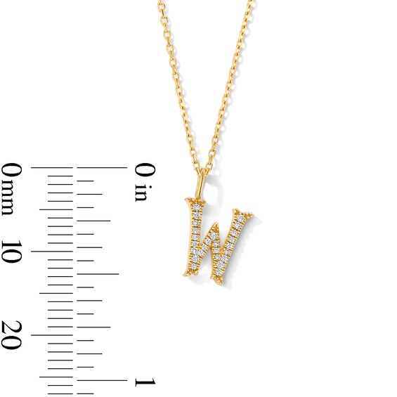 1/15 CT. T.w. Lab-Grown Diamond Letter “W” Initial Pendant in 10K Gold (F/Vs2)