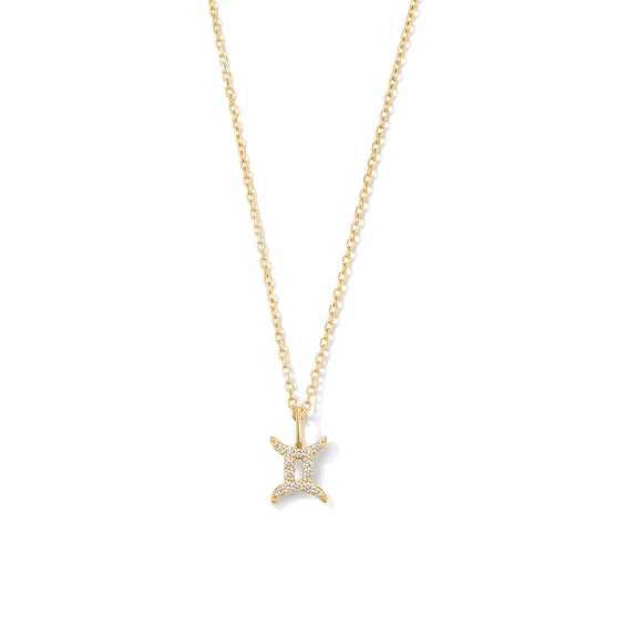 1/20 CT. T.w. Lab-Grown Diamond Zodiac Gemini Pendant in 10K Gold (F/Vs2)