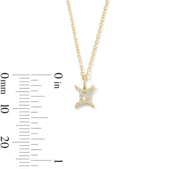 1/20 CT. T.w. Lab-Grown Diamond Zodiac Gemini Pendant in 10K Gold (F/Vs2)