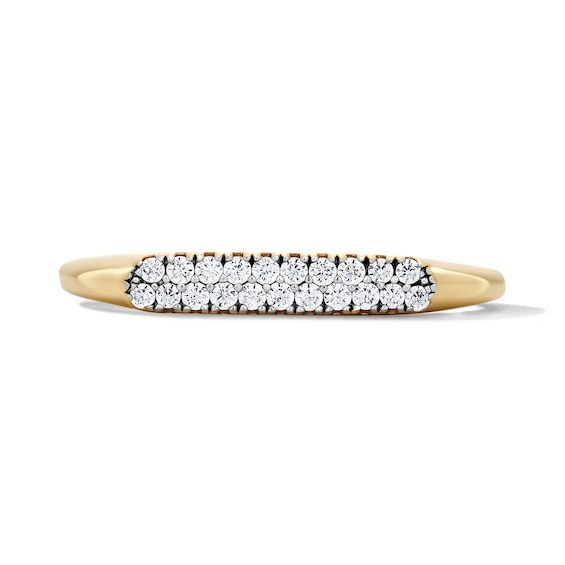 1/8 CT. T.w. Lab-Grown Diamond Stackable Ring in Sterling Silver with 18K Gold Plate (F/Vs2)