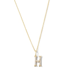 1/15 CT. T.W. Lab-Grown Diamond Letter “H” Initial Pendant in 10K Gold (F/VS2)