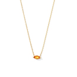 Marquise-Cut Citrine Solitaire Necklace in 10K Gold