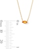 Thumbnail Image 4 of Marquise-Cut Citrine Solitaire Necklace in 10K Gold