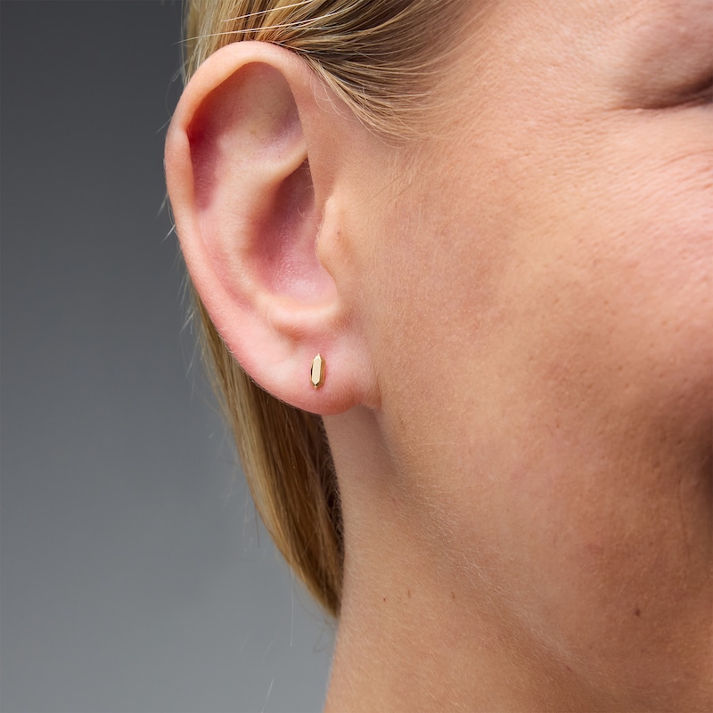 Main Image 2 of Faceted Single Cartilage Stud Earring in 14K Gold