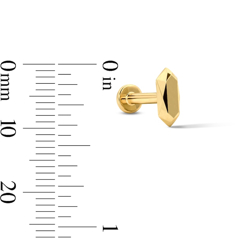 Main Image 3 of Faceted Single Cartilage Stud Earring in 14K Gold