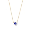 Thumbnail Image 1 of Trillion-Cut Iolite Solitaire Necklace in 10K Gold