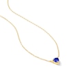 Thumbnail Image 3 of Trillion-Cut Iolite Solitaire Necklace in 10K Gold