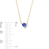 Thumbnail Image 5 of Trillion-Cut Iolite Solitaire Necklace in 10K Gold