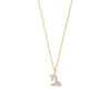 Thumbnail Image 1 of 0.9mm 1/20 CT.T.W. Lab-Grown Diamond Zodiac Necklace in 10K Yellow Gold (F/VS2)