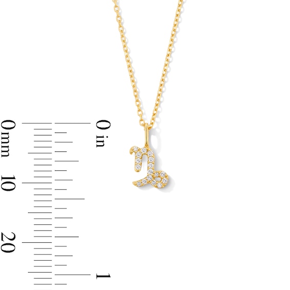 0.9mm 1/20 Ct.t.w. Lab-Grown Diamond Zodiac Necklace in 10K Yellow Gold (F/Vs2)