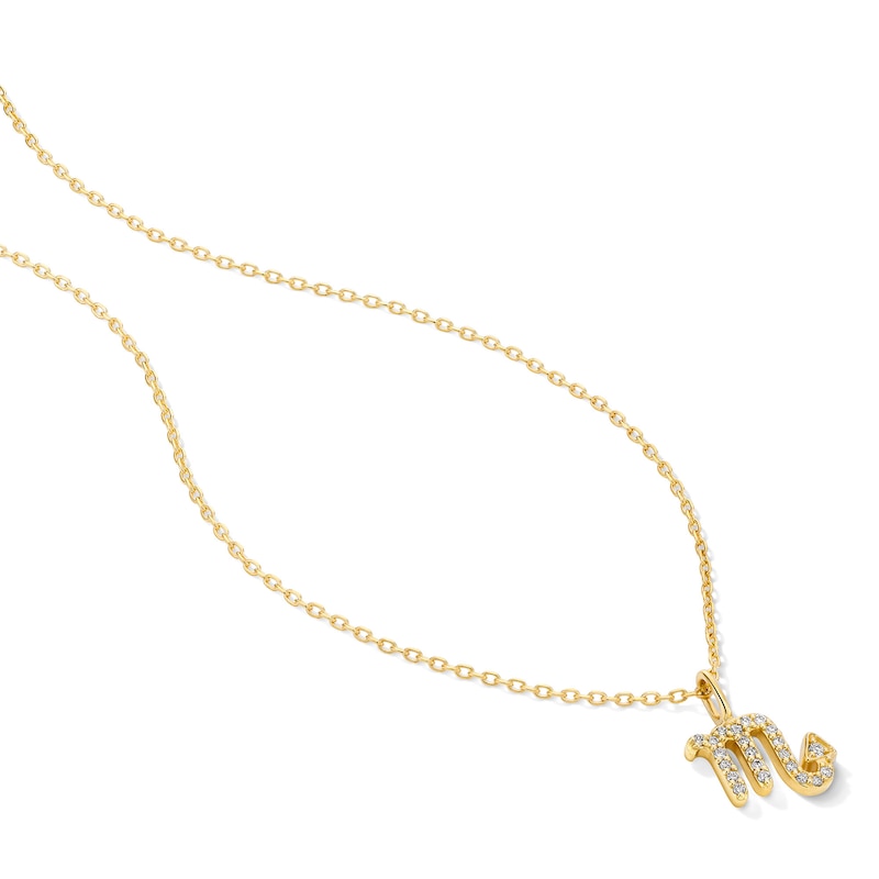 Main Image 3 of 1/15 CT. T.W. Lab-Grown Diamond Zodiac Scorpio Pendant in 10K Gold (F/VS2)