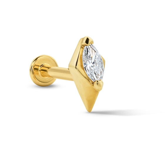 1/15 CT. T.w. Marquise-Cut Lab-Grown Diamond Single Cartilage Stud Earring in 14K Gold (F/Vs2)