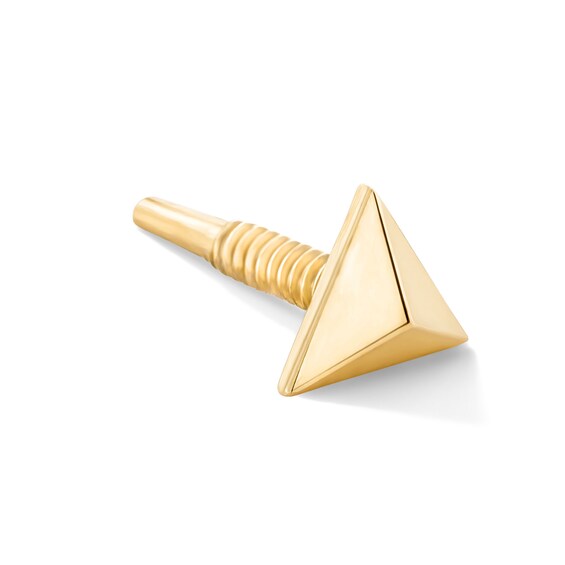 Pyramid Single Cartilage Stud Earring in 14K Gold