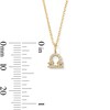 Thumbnail Image 5 of 1/15 CT. T.W. Lab-Grown Diamond Zodiac Libra Pendant in 10K Gold (F/VS2)
