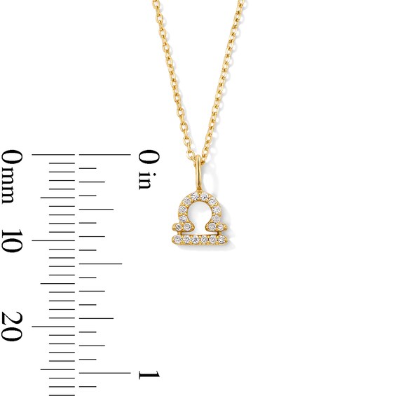1/15 CT. T.w. Lab-Grown Diamond Zodiac Libra Pendant in 10K Gold (F/Vs2)
