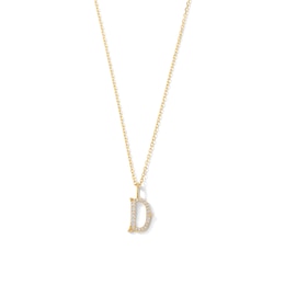 1/15 CT. T.W. Lab-Grown Diamond Letter “D” Initial Pendant in 10K Gold (F/VS2)