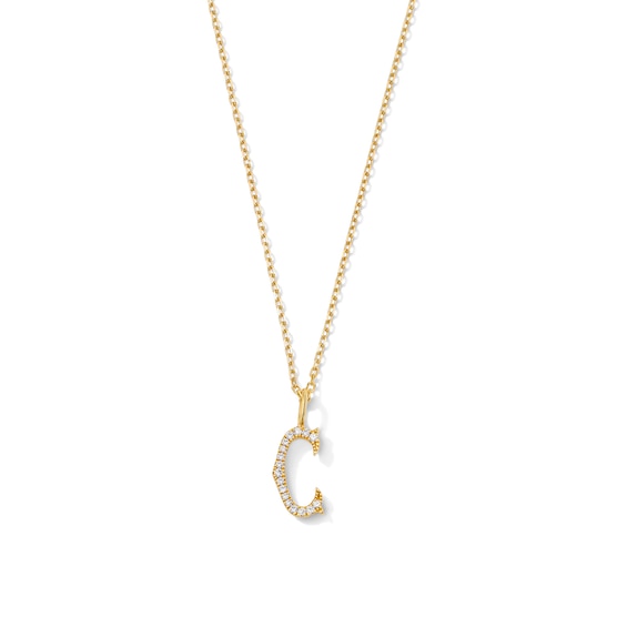 1/20 CT. T.w. Lab-Grown Diamond Letter “C” Initial Pendant in 10K Gold (F/Vs2)