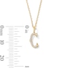 Thumbnail Image 6 of 1/20 CT. T.W. Lab-Grown Diamond Letter “C” Initial Pendant in 10K Gold (F/VS2)