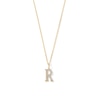 Thumbnail Image 1 of 1/20 CT. T.W. Lab-Grown Diamond Letter “R” Initial Pendant in 10K Gold (F/VS2)
