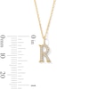 Thumbnail Image 5 of 1/20 CT. T.W. Lab-Grown Diamond Letter “R” Initial Pendant in 10K Gold (F/VS2)