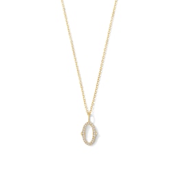 1/20 CT. T.W. Lab-Grown Diamond Letter “O” Initial Pendant in 10K Gold (F/VS2)