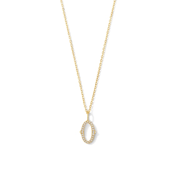 1/20 CT. T.w. Lab-Grown Diamond Letter “O” Initial Pendant in 10K Gold (F/Vs2)