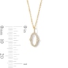 Thumbnail Image 5 of 1/20 CT. T.W. Lab-Grown Diamond Letter “O” Initial Pendant in 10K Gold (F/VS2)