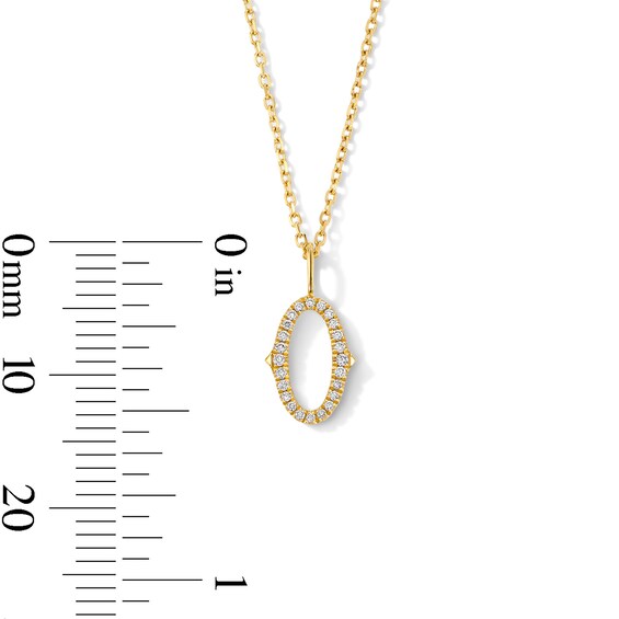 1/20 CT. T.w. Lab-Grown Diamond Letter “O” Initial Pendant in 10K Gold (F/Vs2)