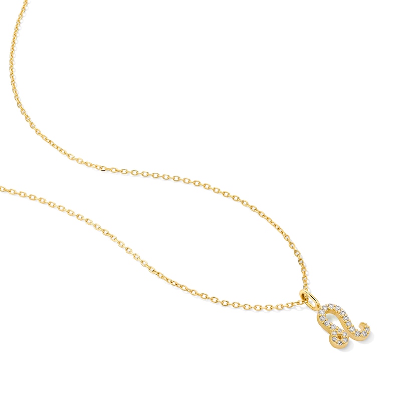 Main Image 3 of 1/15 CT. T.W. Lab-Grown Diamond Zodiac Leo Pendant in 10K Gold (F/VS2)