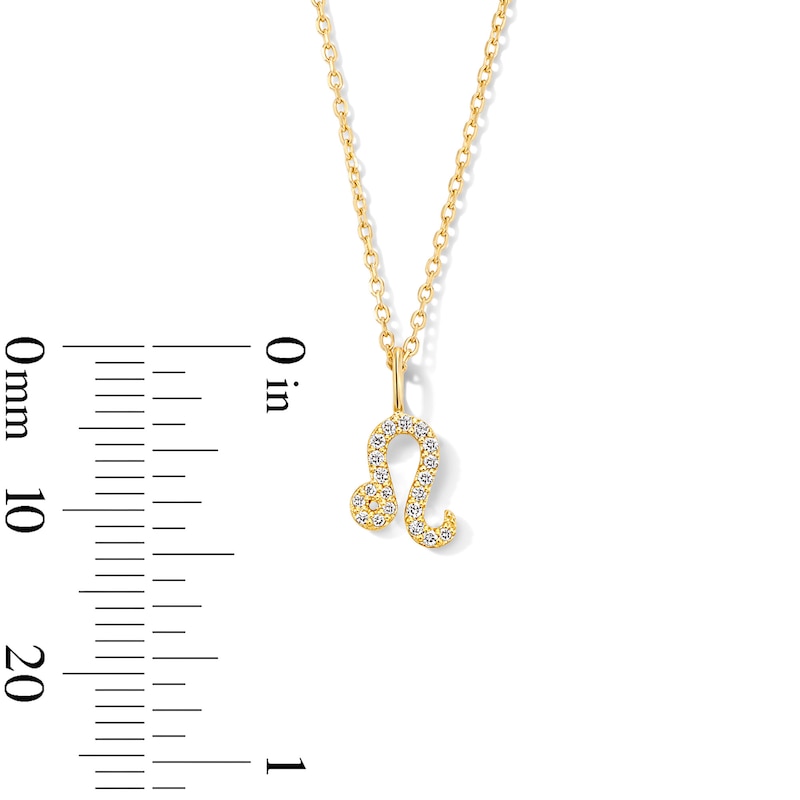 Main Image 5 of 1/15 CT. T.W. Lab-Grown Diamond Zodiac Leo Pendant in 10K Gold (F/VS2)