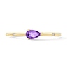 Thumbnail Image 1 of Pear-Shaped Amethyst and Lab-Grown Diamond-Accent Stackable Ring in 10K Gold (F/VS2)