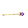 Thumbnail Image 5 of Pear-Shaped Amethyst and Lab-Grown Diamond-Accent Stackable Ring in 10K Gold (F/VS2)