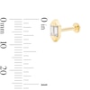 Thumbnail Image 5 of 1/10 CT. T.W. Baguette-Cut Lab-Grown Diamond Single Cartilage Stud Earring in 14K Gold (F/VS2)