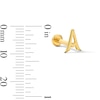 Thumbnail Image 3 of "A" Initial Single Cartilage Stud Earring in 14K Gold