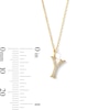 Thumbnail Image 5 of Lab-Grown Diamond-Accent Letter “Y” Initial Pendant in 10K Gold (F/VS2)