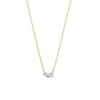 Thumbnail Image 1 of Marquise-Cut Aquamarine Solitaire Necklace in 10K Gold