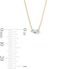 Thumbnail Image 5 of Marquise-Cut Aquamarine Solitaire Necklace in 10K Gold
