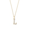 Thumbnail Image 1 of 1/20 CT. T.W. Lab-Grown Diamond Letter “L” Initial Pendant in 10K Gold (F/VS2)